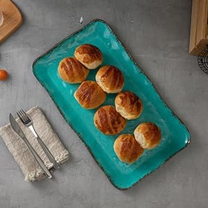 LEHAHA Melamine Pasta Bowl, 9.25 inch Large Wide and Shallow Bowls Set of 6, 42 OZ Unbreakable 100% Melamine Serving Bowls Set for Dinner, Noodle,Ramen,Salad, Fruit Bowl. Dishwasher Safe, Teal…