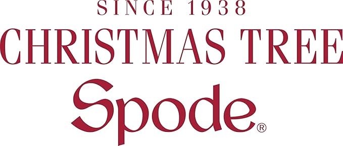 Spode Christmas Tree Luncheon Plate, 9-Inch Porcelain Dinner & Appetizer, Holiday-Themed Serving, Microwave & Dishwasher Safe, Festive Collectible Seasonal Dining Plate for Christmas Entertaining