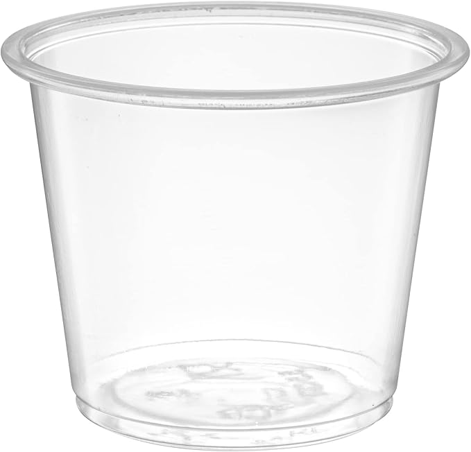 {5 oz,200 Cups} Clear Diposable Plastic Portion Cups No Lids, Small Mini Containers For Portion Controll, Jello Shots, Meal Prep, Sauce Cups, Slime, Crafts, Disposable Souffle Cups & Much more