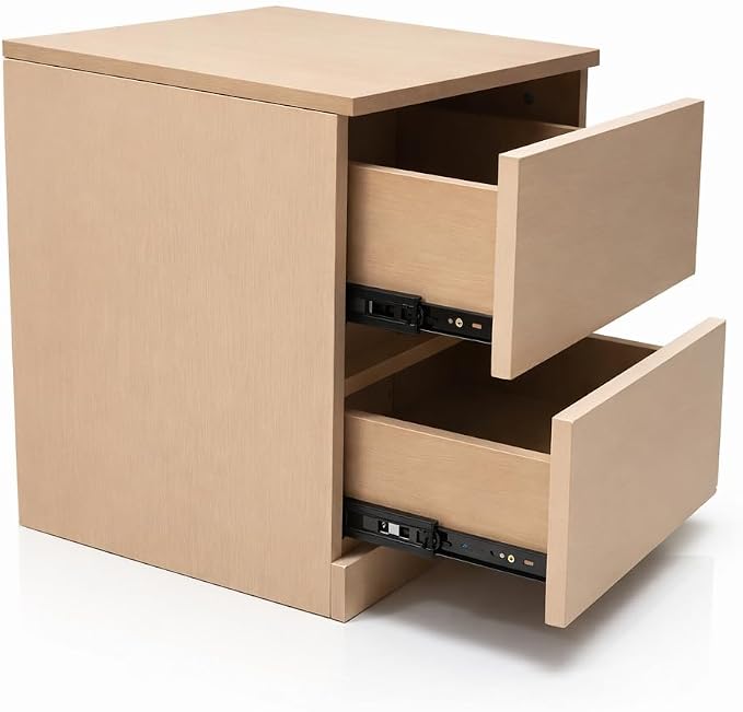 Durable Eco‑Friendly 2‑Drawer Nightstand, - Image 5