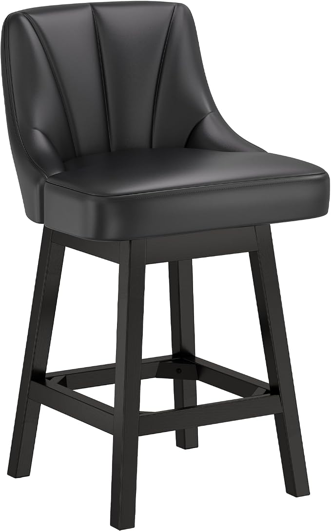 YaFiti Swivel Bar Stools Set of 2, 26 Inch Counter Height Bar Stools - Image 9