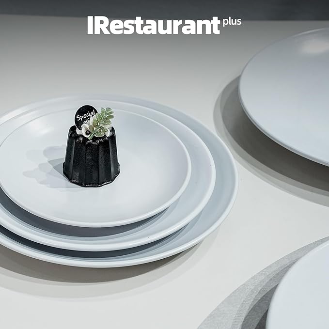 Stoneware Coupe Commercial Grade Dinnerware (Matte White, Plate 7.25")