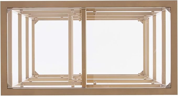 SEI Furniture Jaymes Metal/Glass Asymmetrical Étagère/Bookcase - Image 15