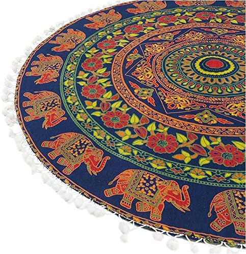 Mandala Floor Pillow Cover Meditation Cushion Seating Throw Hippie Round - Image 9