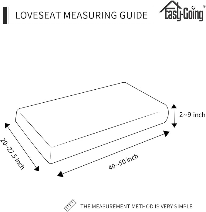 Easy-Going Stretch 1 Piece Loveseat Couch Cushion Cover - Image 7