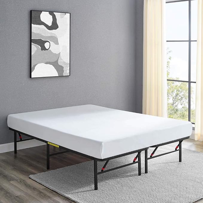 Amazon Basics Bed Frame with Storage, Foldable Metal Platform, Sturdy Steel - Image 9