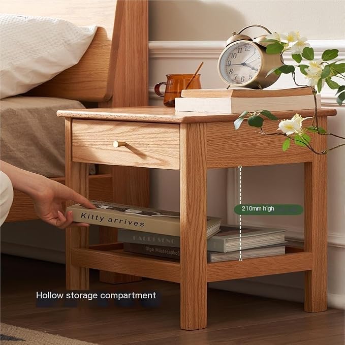 NightStand/Sofa Table Chinese Style Solid Wood Bedside Table Modern Minimalist - Image 7
