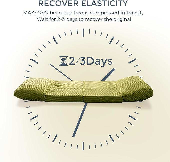 MAXYOYO Folding Sofa Bed, Extra Thick and Long Floor Sofa Convertible Sleeper - Image 8