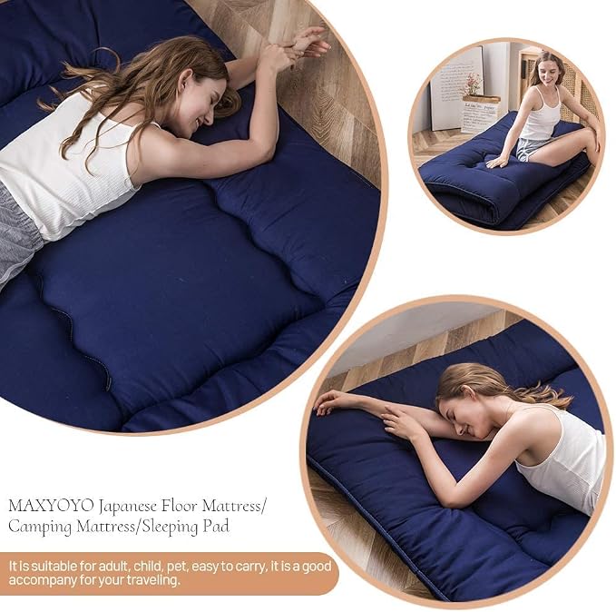 MAXYOYO Japanese Floor Mattress Futon Mattress, Thicken Tatami Mat Sleeping Pad - Image 7