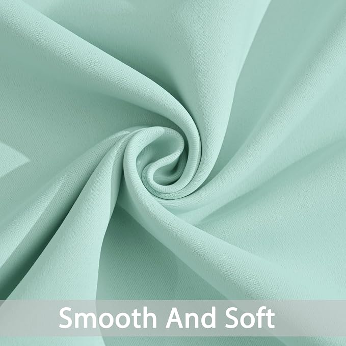 Yakamok Aqua Room Darkening Curtains 84 inch Sliding Door Drapes | 1 Extra-wide - Image 5