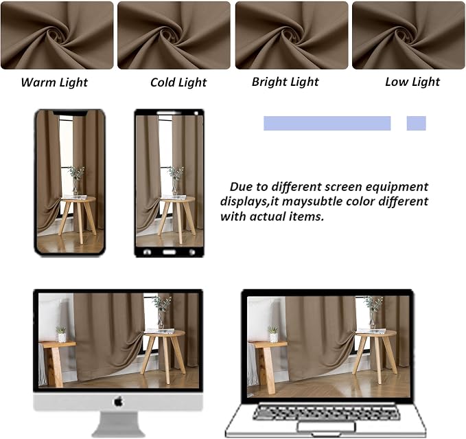 Simplebrand Brown Blackout Curtains - Image 9