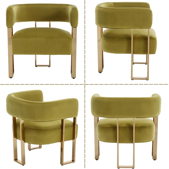 Modern Barrel Accent Chairs Set of 2, Living Room Side Chairs - Image 9
