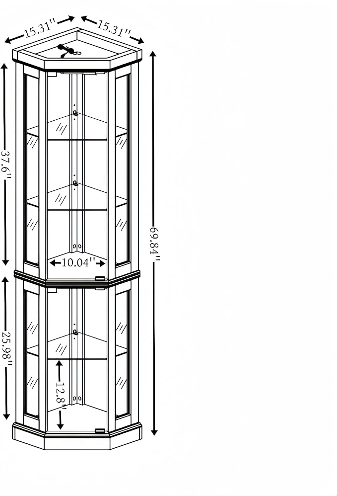 Glass Corner Display Cabinet - Image 9