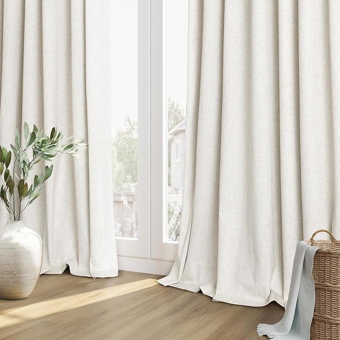 Extra Long 100% Blackout Linen Curtains - Image 8