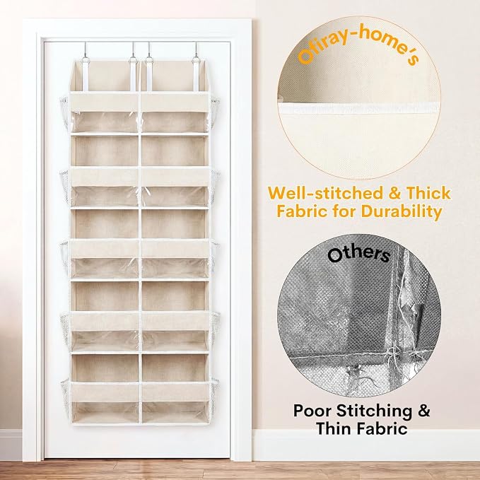Ofiray-home Over the Door Organizer 5 Tiers, Extra Large Behind Door Storage of - Image 7