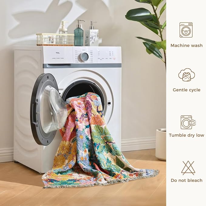 LUTBM Boho Throw Blanket for Bed Cotton Summer Blankets for Bedroom Living Room - Image 8