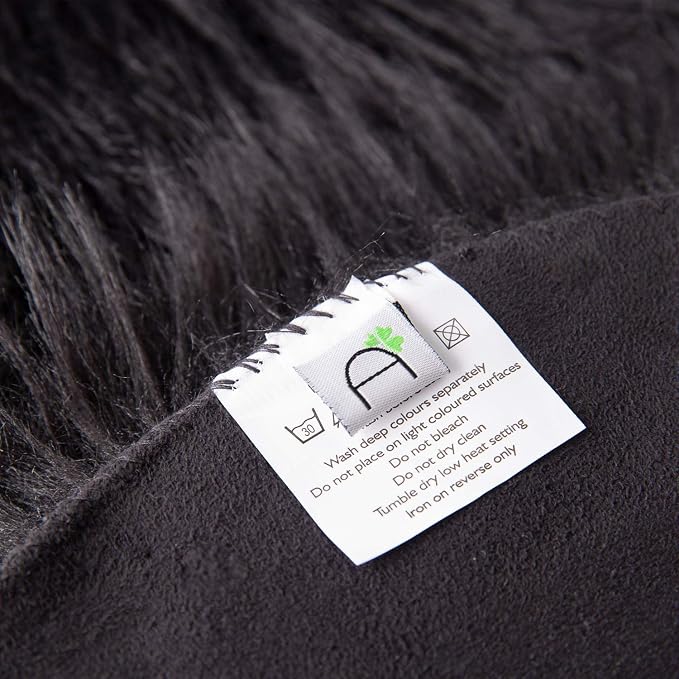 Ashler faux fur rug, Fluffy Shaggy Area Rug Ultra Soft 3 x 3 Feet Round Fur Rug - Image 8