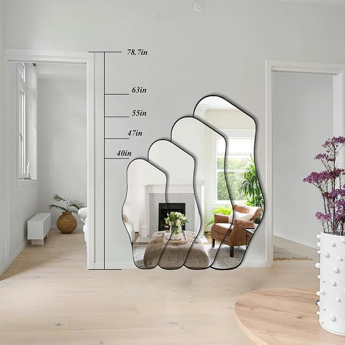 Irregular Wall Mirror, Modern Organic Mirrors - Image 9