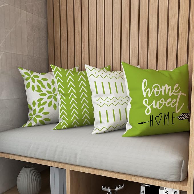 YCOLL Pillow Covers 18x18 Set of 4, Modern Sofa Throw Pillow Cover, Decorative - Image 7