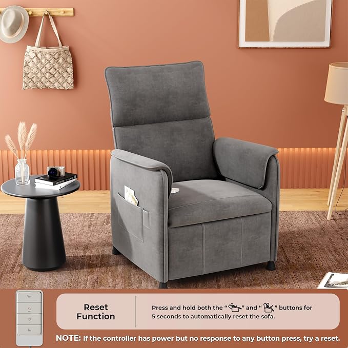 Recliner Chair,Electric Adjustable Chenille Recliner - Image 9