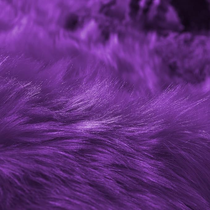 Goolela Purple Area Rug 5x8 Fluffy Fuzzy Furry Carpet - Image 8