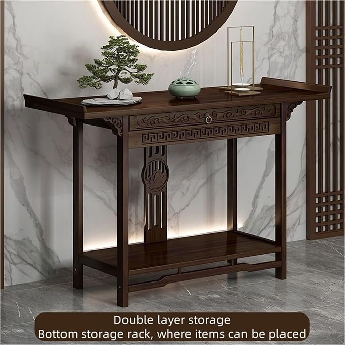 Asian Console Table for Entryway, Hallway or Living Room, Narrow Long Sofa Table - Image 7