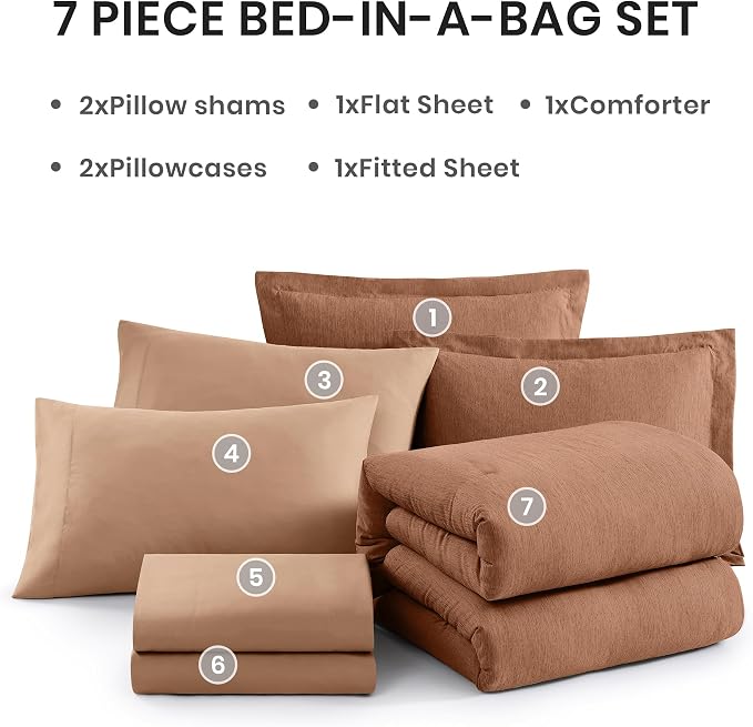 Monbix Full Size Comforter Set, Autumn Leaf Bedding Comforter - Image 7