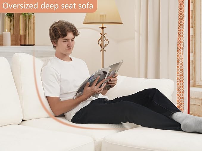 EASE MOOSE Sectional Modular Sofa, Luxury FSC Certified Chenille Comfty Deep - Image 9