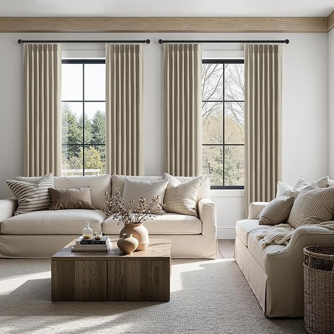 Topfinel Pinch Pleated Curtains 90 Inches Long 2 Panels Set, 40x90 inch Length - Image 8