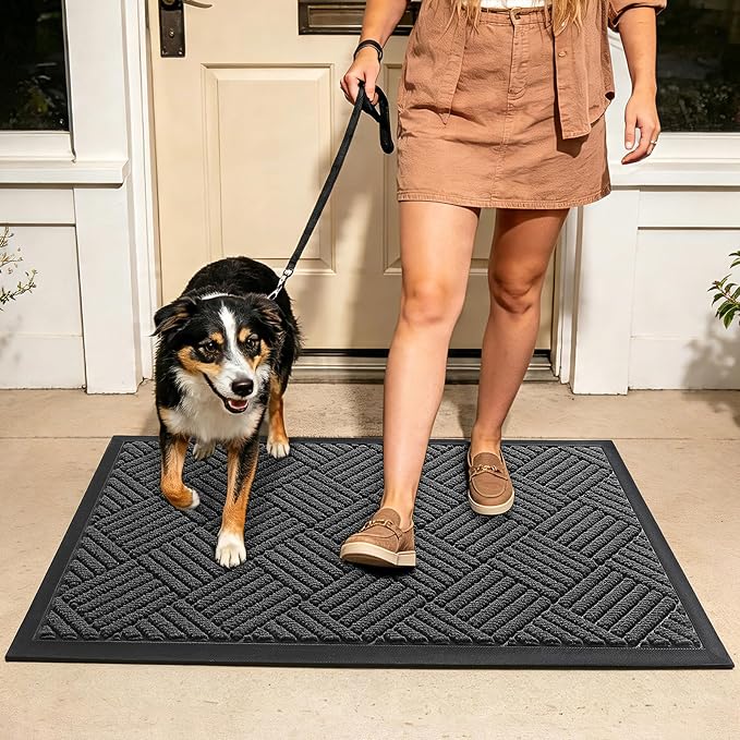 Front Door Mat, Heavy Duty Waterproof Doormat 35.5"x24", Stain Fade Resistant - Image 9