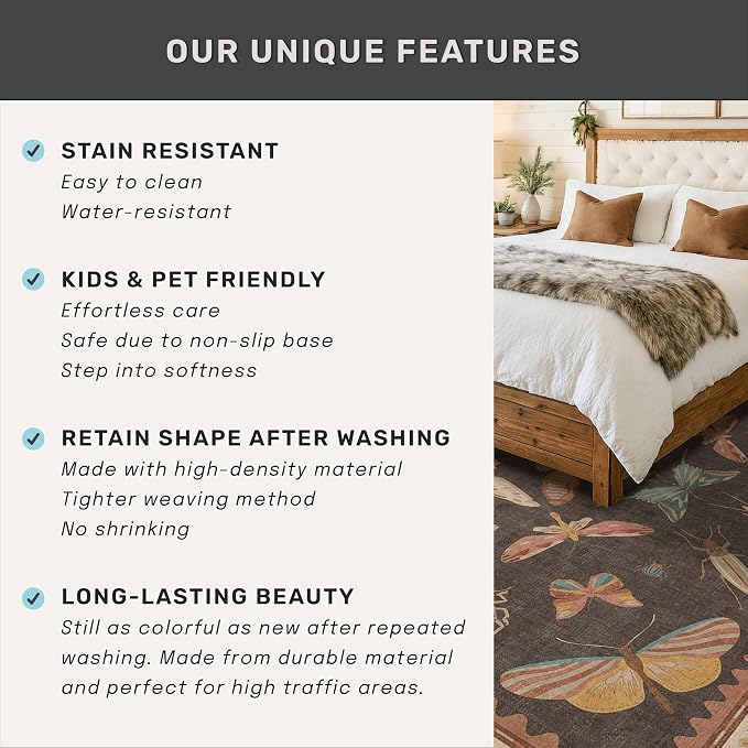 Non Slip Hallway Runner Rug 3x10, Soft Low Pile Kitchen Floor Mat - Image 6