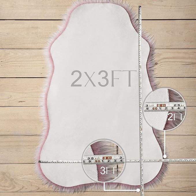 Ashler faux fur rug, Fluffy Shaggy Area Rug Ultra Soft 3 x 5 Feet Rectangle Fur - Image 6