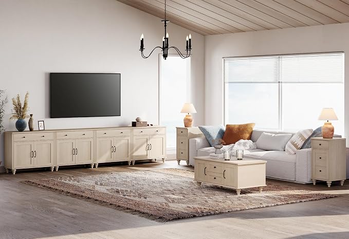 WAMPAT Farmhouse TV Stand for 85 inch TV - Image 8