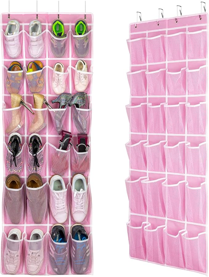 SAVERHO 2 Pack Hanging Shoe Organizer,Over Door Shoe Organizer - Image 7