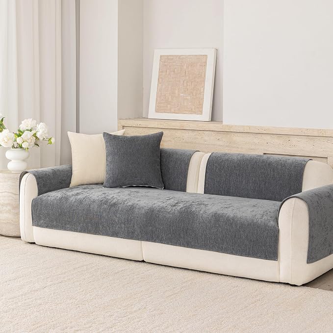 Premium Chenille Sofa Cushion Covers,Upgraded Anti-Slip Sectional Couch - Image 8