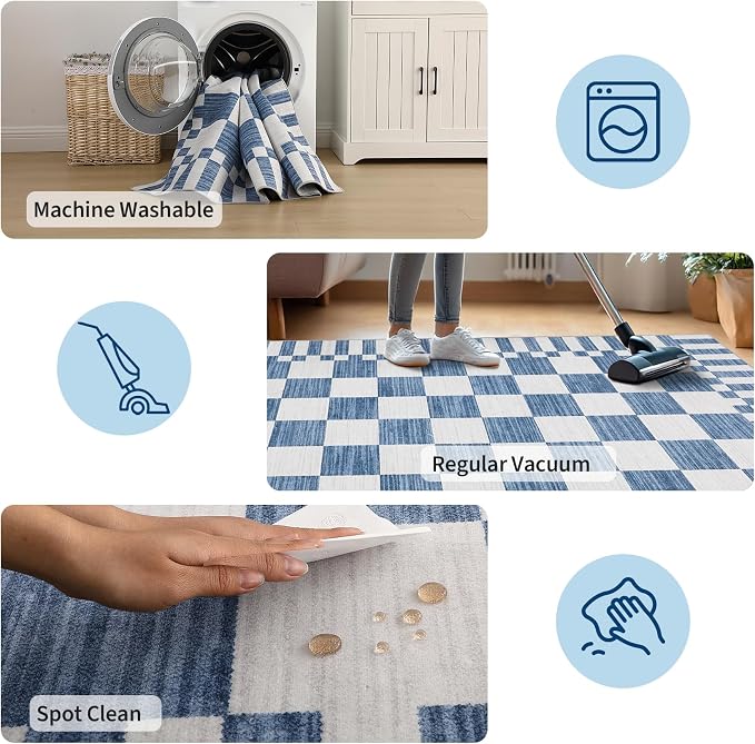 GarveeHome Checkered Rug 3x5 Area Rugs - Image 8