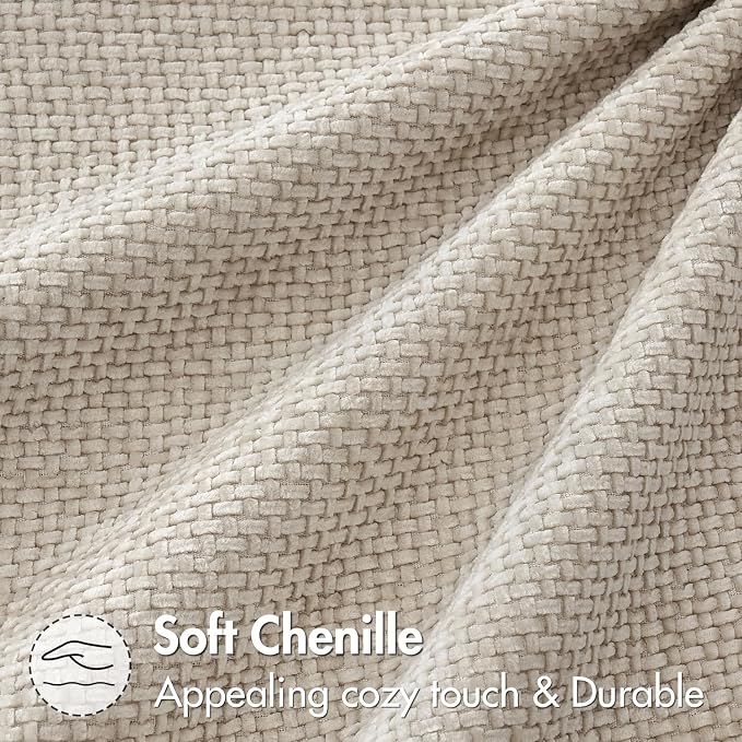 MIULEE Decorative Couch Throw Pillow Covers 22x22 Inch Neutral Beige 2 Pack | - Image 8