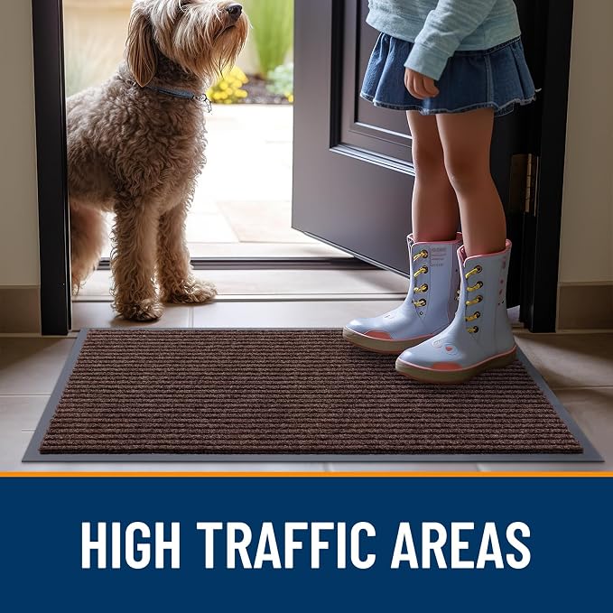 OLANLY Front Door Mat 59x34, Waterproof Heavy-Duty Indoor Outdoor Doormat | - Image 7