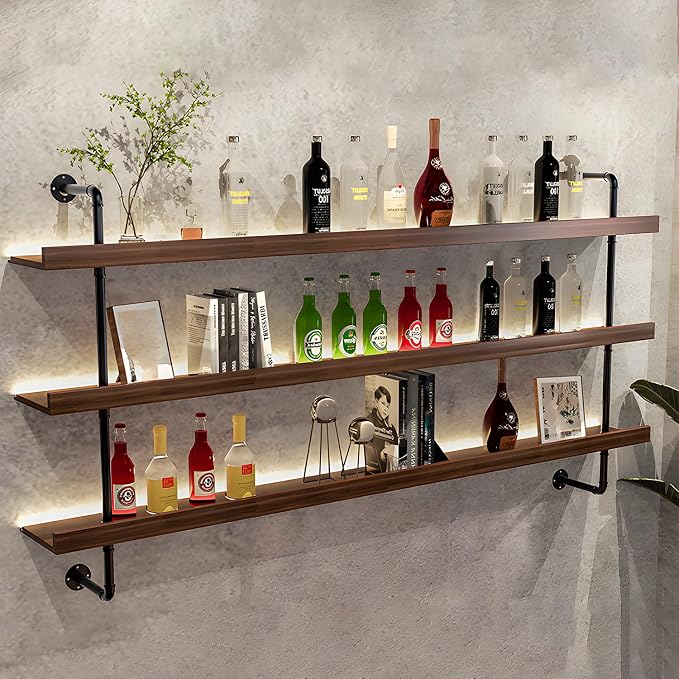 Wall Mounted Solid Wood Wine Rack, Large Wine Rack - Image 7
