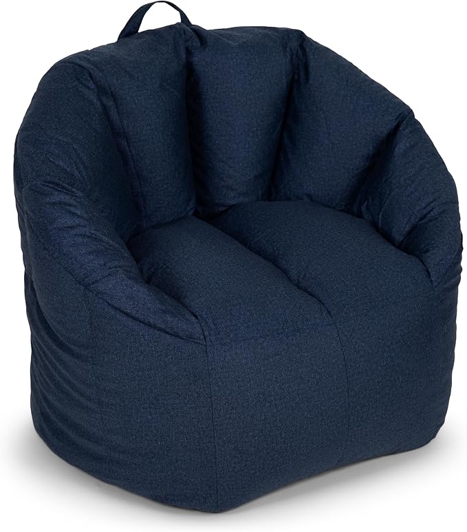Big Joe Milano Bean Bag Chair for Kids, Denim Cobalt Lenox, Durable Woven - Image 9