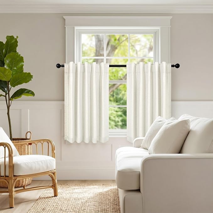 Pitalk Short Linen Blackout Curtains 30 Inch Length - Image 9