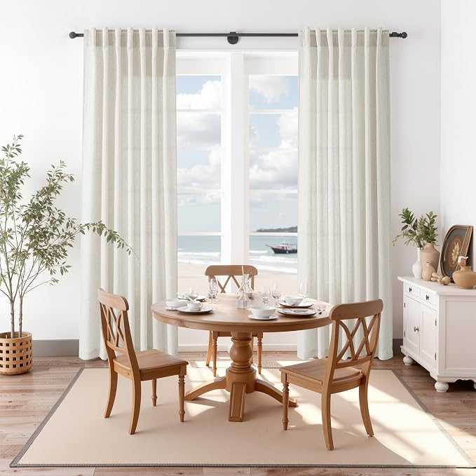 Mousse White Linen Curtains 96 Inches Long - Image 7
