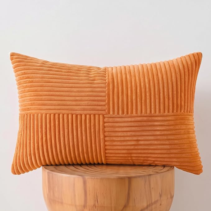 Fancy Homi 2 Packs Orange Long Lumbar Decorative Throw Pillow Covers 12x24 Inch - Image 7