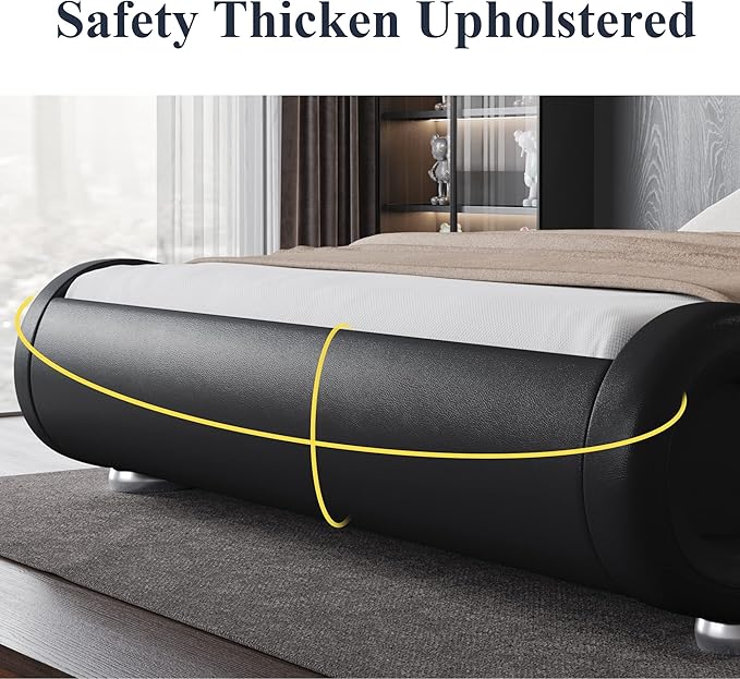 Allewie Full Size Upholstered Platform Bed Frame - Image 6