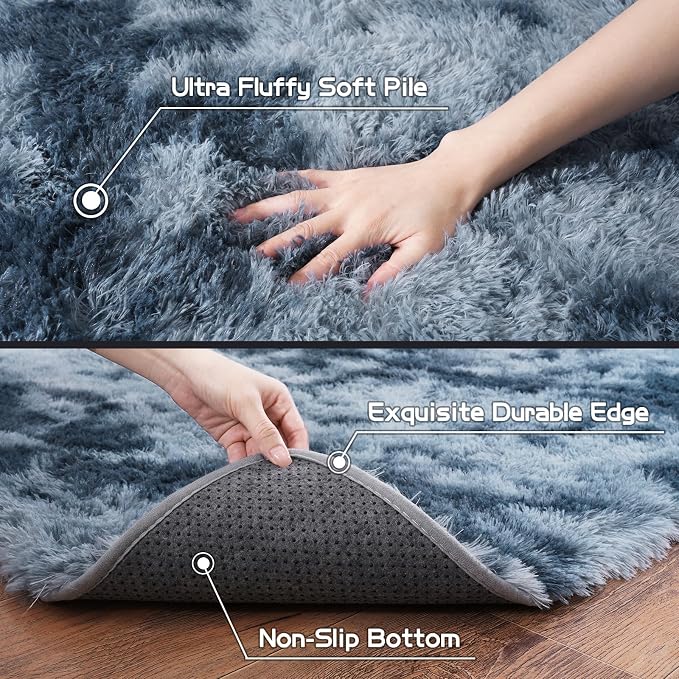Pionblank Fluffy Runner Rugs for Bedroom 2x6, Plush Soft Fuzzy Bedside Carpet - Image 7