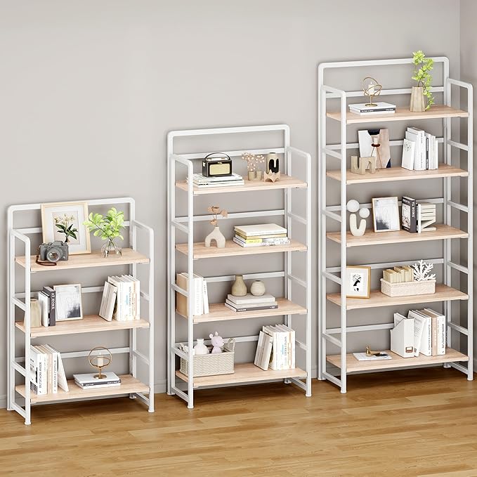 No Assembly Folding Bookshelf, 5 Tiers Collapsible Book Shelf - Image 5