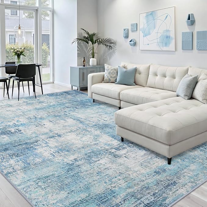 RELEANY Washable 5'x7' Abstract Area Rug - Image 9