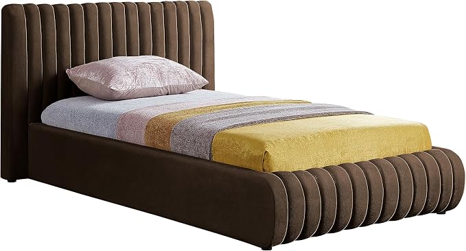 Meridian Furniture NicoBrown-T Nico Collection Modern | Contemporary Velvet - Image 8