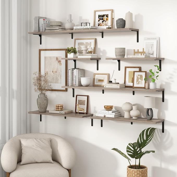 Fun Memories Deep Floating Shelves, 32W x 8D Floating Shelves Set of 2 - Image 7