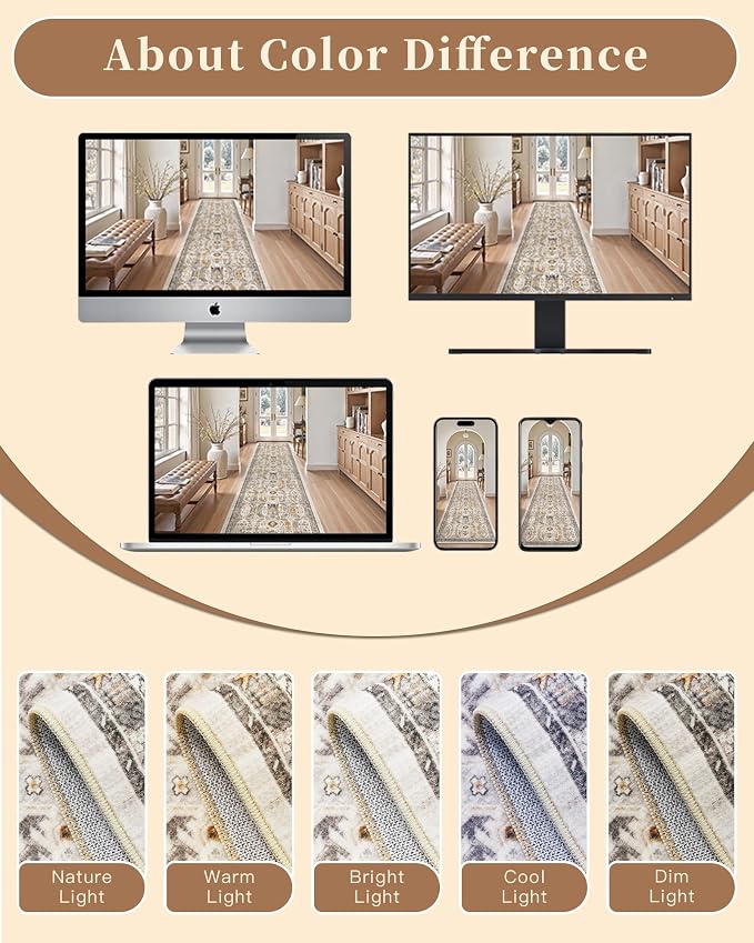 Madane Area Rug 3x5, Washable Vintage Entry Rugs - Image 9